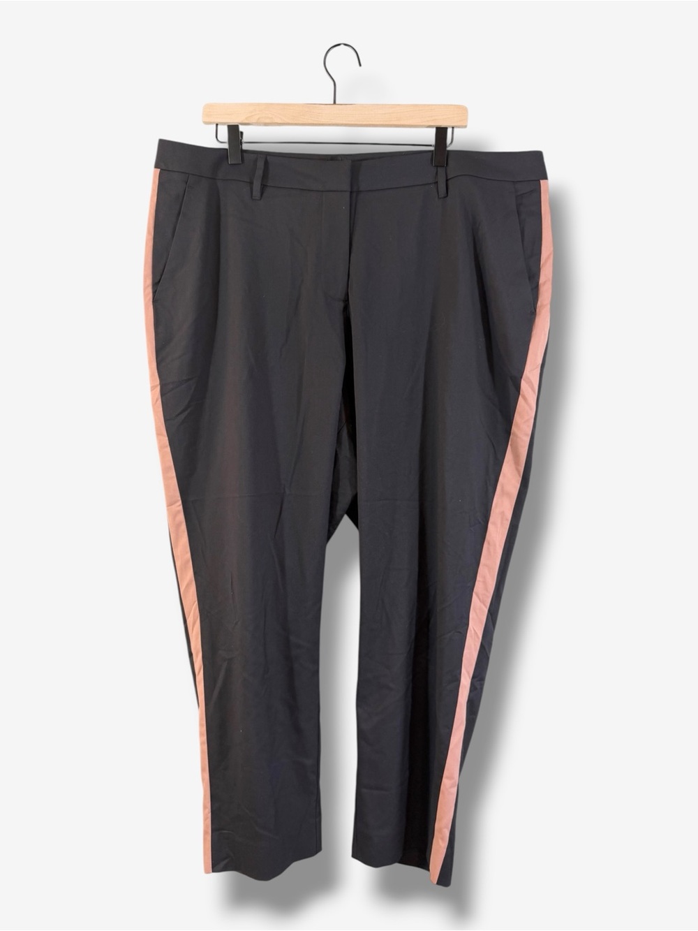 Wildfang Empower Colorblock Slim Crop Pants Black Peach NWT Holiday 2023